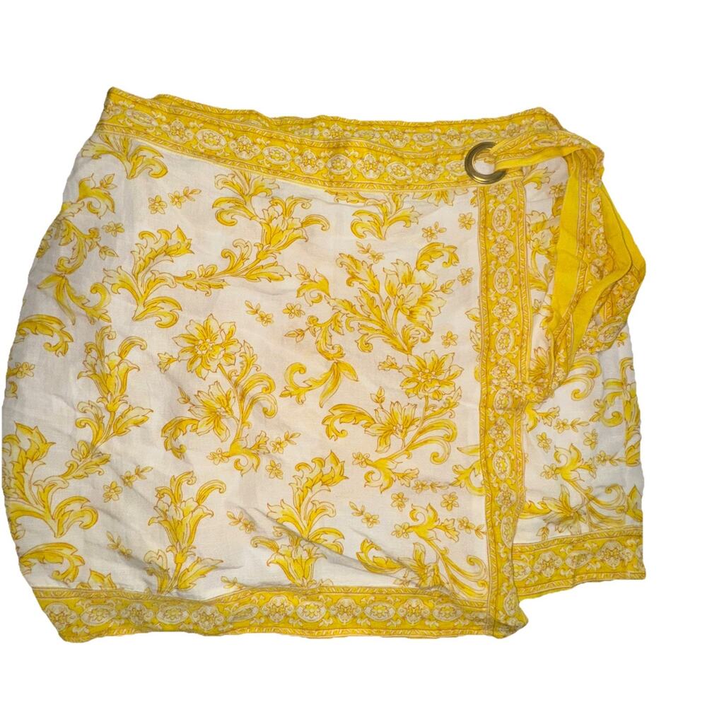 Boston Proper Scroll Print Linen Pull-On Wrap Sko… - image 3